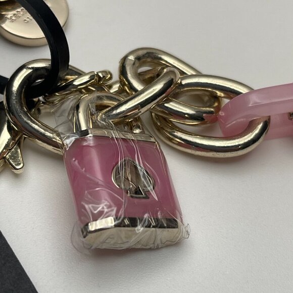 Kate Spade Lock & Spade Chain Link Belt, L/XL - NWT - Picture 2 of 7